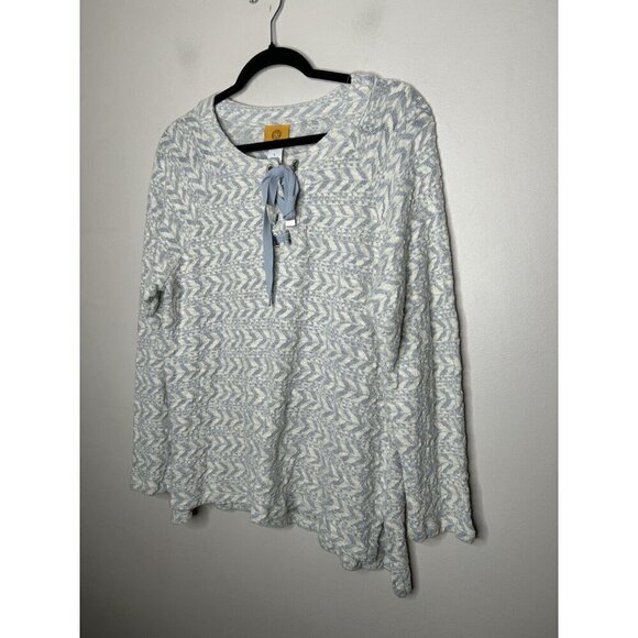 Ruby Rd Women's Sweatshirt Pullover Tie Detail Long Sleeve Size Large - Picture 2 of 11